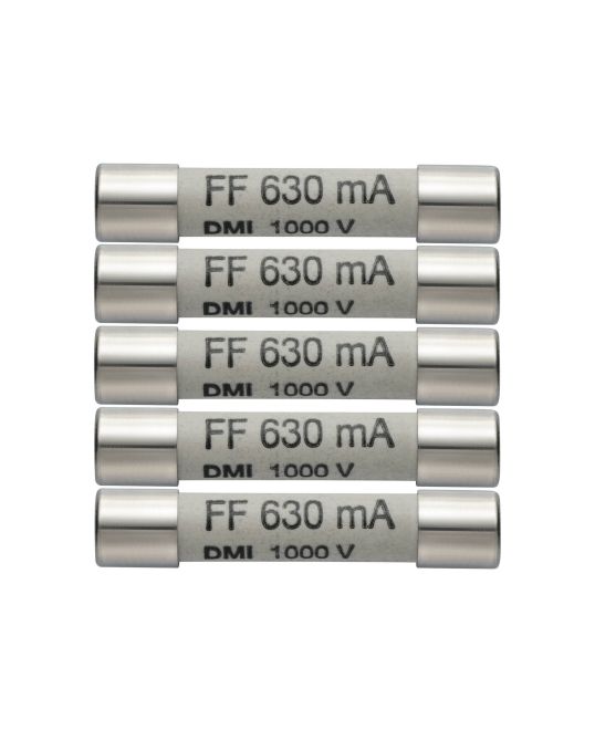 德圖 TESTO 備用 630 mA/1000 V 保險絲 - 5 件